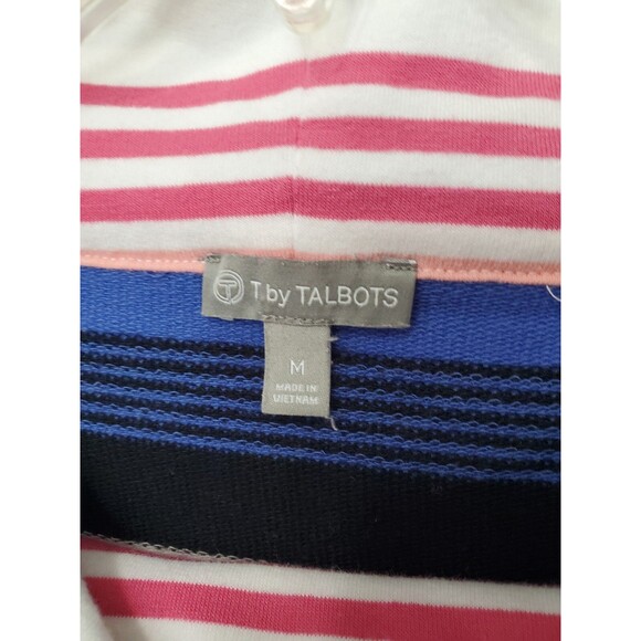 T by Talbots Cotton Blend Funnel Neck Pullover Sweatshirt with Pockets Size Med - Picture 3 of 6